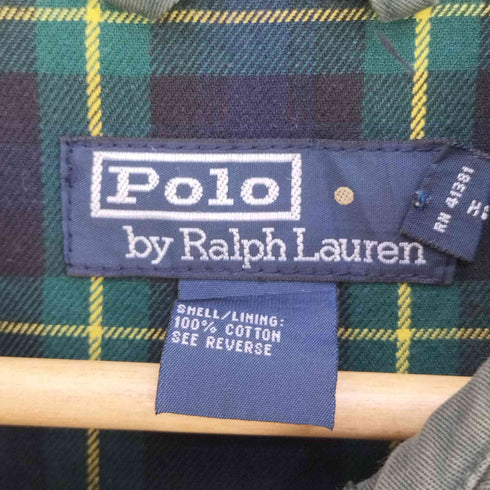 ポロバイラルフローレン Polo by RALPH LAUREN ポニー刺繍 裏チェック コットン スイングトップ ジップアップジャケット メンズ import:XL