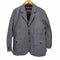 アクアスキュータム AQUASCUTUM 3B リネン混 ストライプジップアップテーラードジャケット メンズ JPN:L