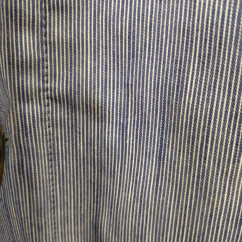 アクアスキュータム AQUASCUTUM 3B リネン混 ストライプジップアップテーラードジャケット メンズ JPN:L