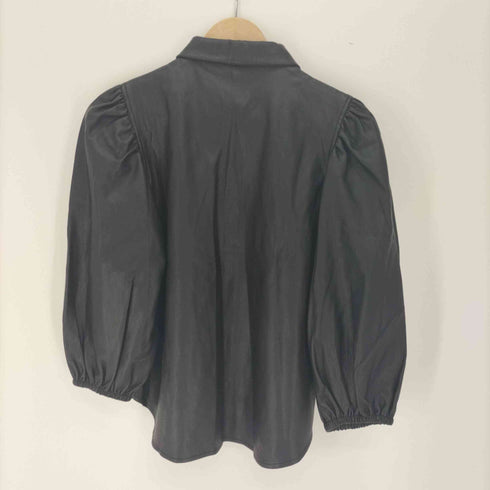 ザラ ZARA Faux Leather Shirt レディース import:S