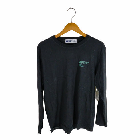 アフィックス AFFIX STANDARDISED LOGO LONG SLEEVE TEE クルーネック プリントロングカットソー メンズ JPN:M
