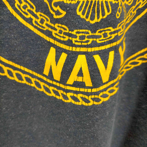 80~90s UNITED STATES NAVY プリントラグランスウェット メンズ