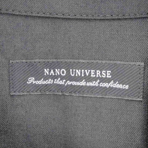 ナノユニバース nano universe レーヨン混 オープンカラー長袖シャツ メンズ JPN:S