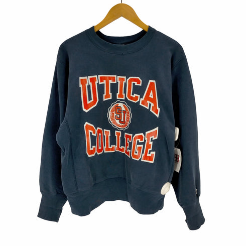 チャンピオン Champion 90s USA製 刺繍タグ 3段プリント UTICA COLLEGE REVERSE WEAVE リバースウィーブ メンズ JPN:L
