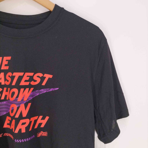 ナイキ NIKE DRI-FIT RUNNING フロントプリント クルーネックTシャツ メンズ import:XL