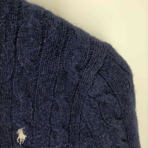 ポロラルフローレン POLO RALPH LAUREN ポニー刺繍 カシミヤ混 ウールケーブルニット レディース S P