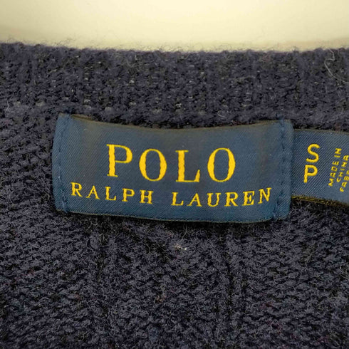 ポロラルフローレン POLO RALPH LAUREN ポニー刺繍 カシミヤ混 ウールケーブルニット レディース S P