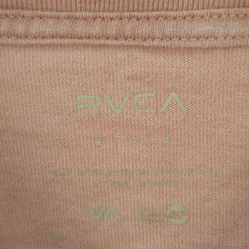 ルーカ RVCA フロントロゴ刺繍 アームロゴライン クルーネックカットソー レディース FREE