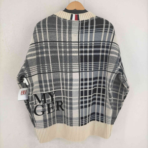 トミーヒルフィガー TOMMY HILFIGER oversized fit bold check sweater メンズ import:S