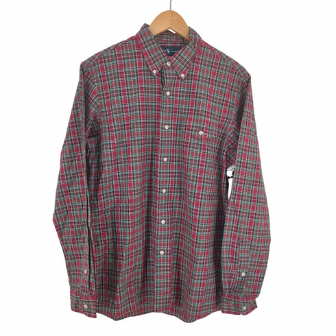 ラルフローレン RALPH LAUREN フラップ タータンチェック BDシャツ メンズ import:M
