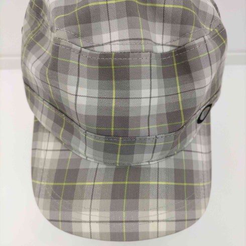 オークリー OAKLEY スカルロゴ チェック柄ゴルフキャップ メンズ