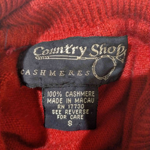 カントリーショップ Country Shop マカオ製 カシミヤ100% タートルネック レディース