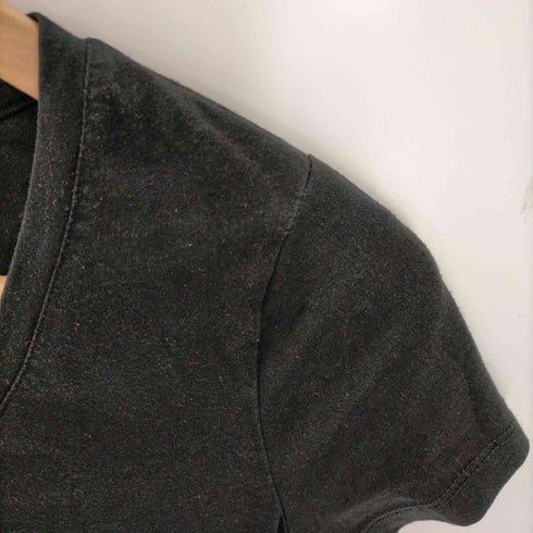 トミーヒルフィガー TOMMY HILFIGER Y2K Vネック ラインストーンTシャツ レディース S/P