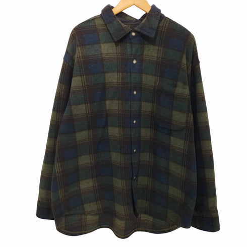 BENCHILINE 90~2000s チェック柄フリース長袖シャツ メンズ import:XL