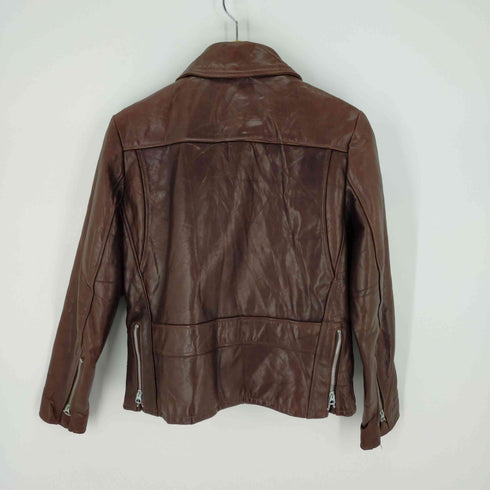 ショット Schott 70S USA製 マルチポケットシングルライダースジャケット ライナー付き チェーンストラップジップ レディース 12