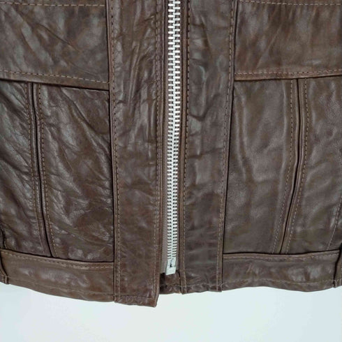 ショット Schott 70S USA製 マルチポケットシングルライダースジャケット ライナー付き チェーンストラップジップ レディース 12
