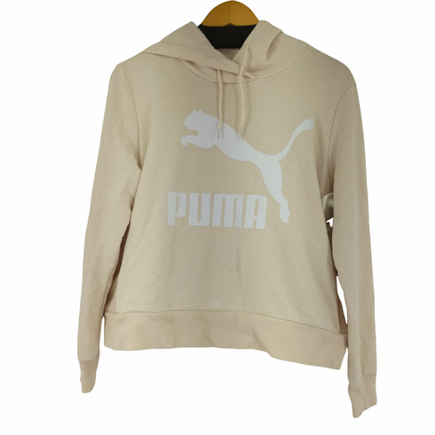 プーマ PUMA ロゴプリント クロップドパーカー レディース JPN:M