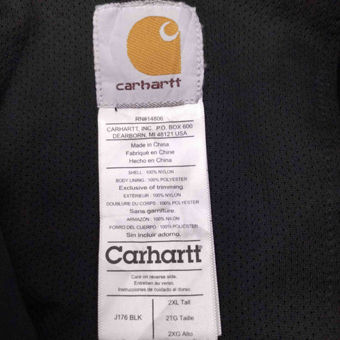 カーハート Carhartt SOFT SHELL TRADITIONAL JACKET ジップアップシェルジャケット メンズ 2XL