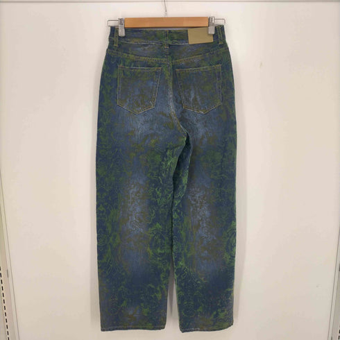 - JNBY Flocked Curly Grass-print High-rise Wide-leg Jeans レディース 36