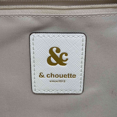 アンドシュエット &chouette 推し事バッグオフホワイトクリアポケット付き縦型ショルダーバッグ レディース