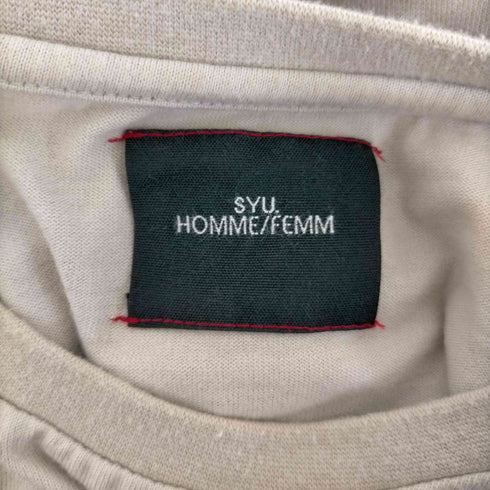 シュウオムフェム SYU. HOMME/FEMM ギャザーTシャツ レディース 2