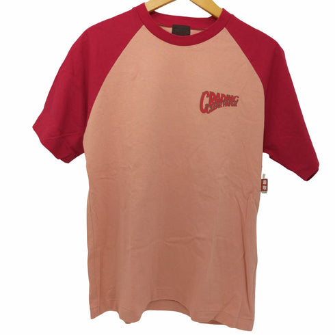 タケオキクチ TAKEO KIKUCHI 90~2000s Y2K シングルステッチ 両面プリント ラグランスリーブTシャツ メンズ JPN:L