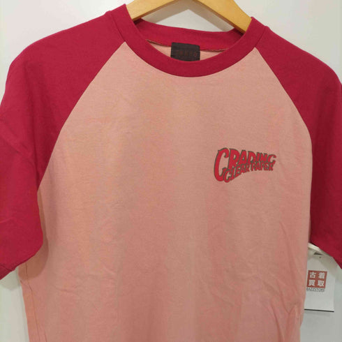 タケオキクチ TAKEO KIKUCHI 90~2000s Y2K シングルステッチ 両面プリント ラグランスリーブTシャツ メンズ JPN:L