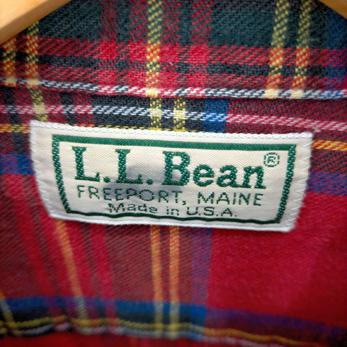 エルエルビーン L.L.Bean USA製 長袖フランネルシャツ メンズ