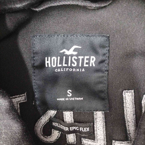 ホリスター Hollister バック 花 刺繍 ブラック デニム ジャケット メンズ JPN:S