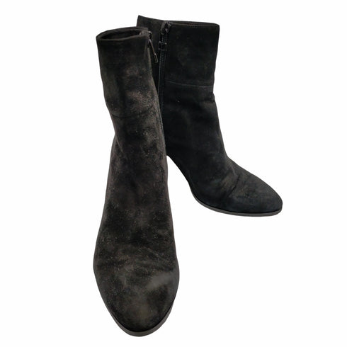 ランバンオンブルー LANVIN en Bleu スウェード ショート ブーツ レディース JPN:23