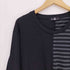 ニーア クロージング NieR CLOTHING ハーフ ストライプ フロント プリント ドッキング L/S Tシャツ メンズ FREE