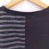 ニーア クロージング NieR CLOTHING ハーフ ストライプ フロント プリント ドッキング L/S Tシャツ メンズ FREE