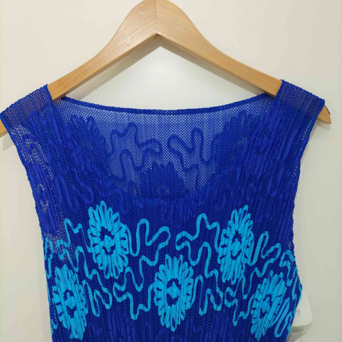 プリーツプリーズイッセイミヤケ PLEATS PLEASE ISSEY MIYAKE 2000SS 花柄 フラワープリント メッシュ ノースリーブ プリーツワンピース レディース 5