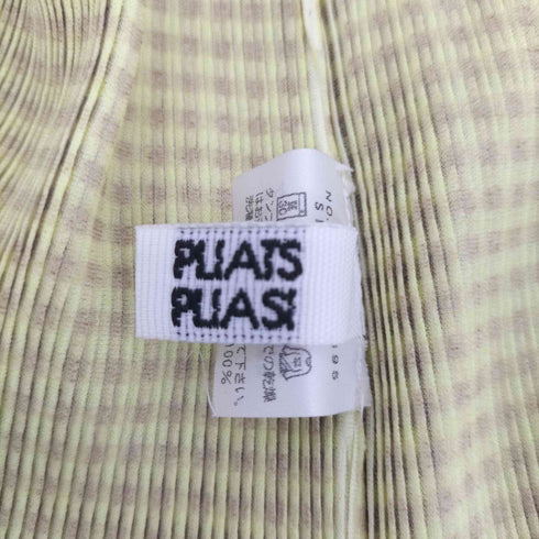 プリーツプリーズイッセイミヤケ PLEATS PLEASE ISSEY MIYAKE 2003SS ギンガムチェック タートルネック ショートスリーブ プリーツカットソー レディース JPN:3