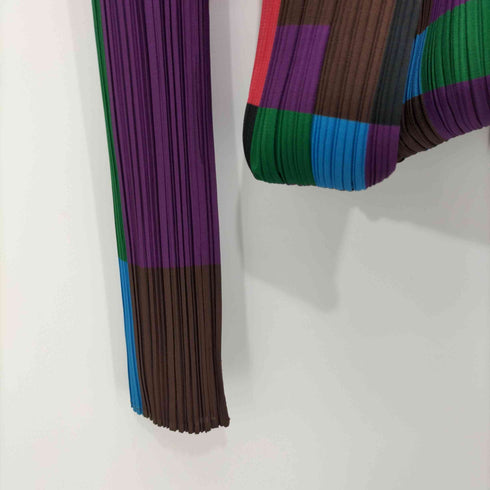 プリーツプリーズイッセイミヤケ PLEATS PLEASE ISSEY MIYAKE 2001AW マルチカラー プリーツロングスリーブ ボレロ レディース 3
