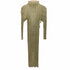 プリーツプリーズイッセイミヤケ PLEATS PLEASE ISSEY MIYAKE 2006AW 転写 ハイネック プリーツロングワンピース レディース JPN:2