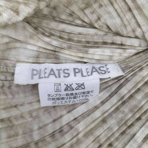 プリーツプリーズイッセイミヤケ PLEATS PLEASE ISSEY MIYAKE 2006AW 転写 ハイネック プリーツロングワンピース レディース JPN:2