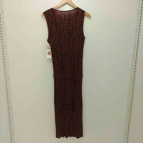 プリーツプリーズイッセイミヤケ PLEATS PLEASE ISSEY MIYAKE 2001AW 転写 プリーツ ノースリーブワンピース レディース JPN:4