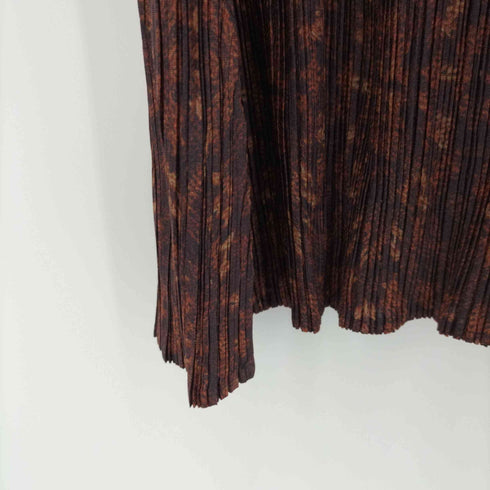 プリーツプリーズイッセイミヤケ PLEATS PLEASE ISSEY MIYAKE 2001AW 転写 プリーツ ノースリーブワンピース レディース JPN:4