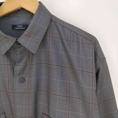 アイテムズ アーバンリサーチ ITEMS URBAN RESEARCH 先染めチェック CPOジャケット メンズ JPN:L