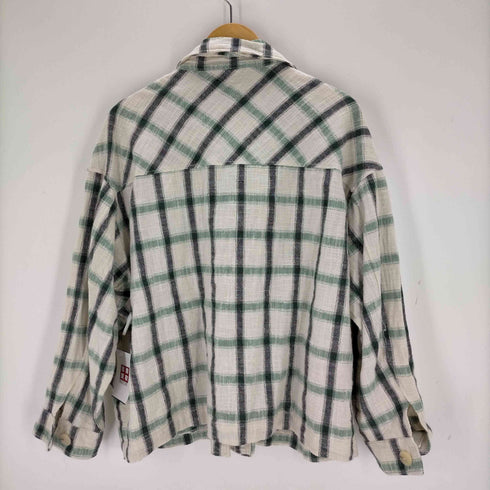 ザラ ZARA クロップシャツドジャケット レディース JPN:XL