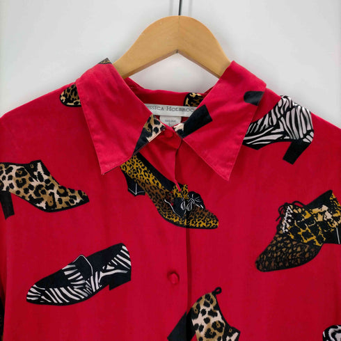 フメイ JESSICA HOLBROOK 00S シルクシャツ シューズ柄 レディース JPN:S