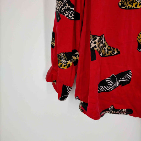 フメイ JESSICA HOLBROOK 00S シルクシャツ シューズ柄 レディース JPN:S