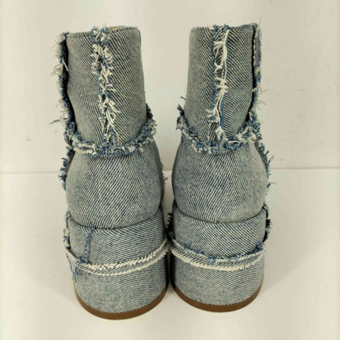 エムエムシックス メゾンマルジェラ MM6 Maison Margiela patchwork denim side zip chunky heel short boots レディース 35 2/1