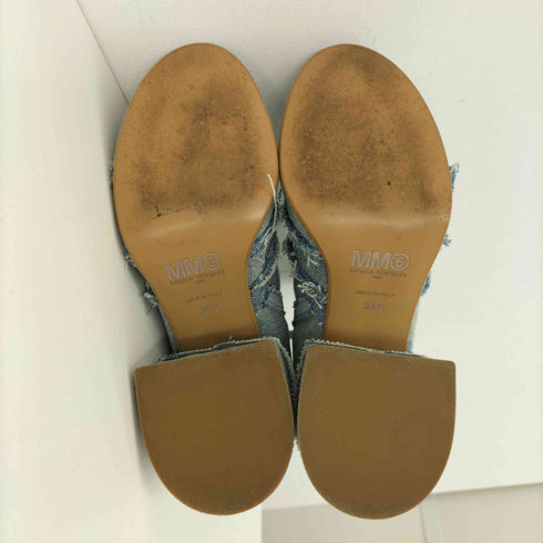 エムエムシックス メゾンマルジェラ MM6 Maison Margiela patchwork denim side zip chunky heel short boots レディース 35 2/1