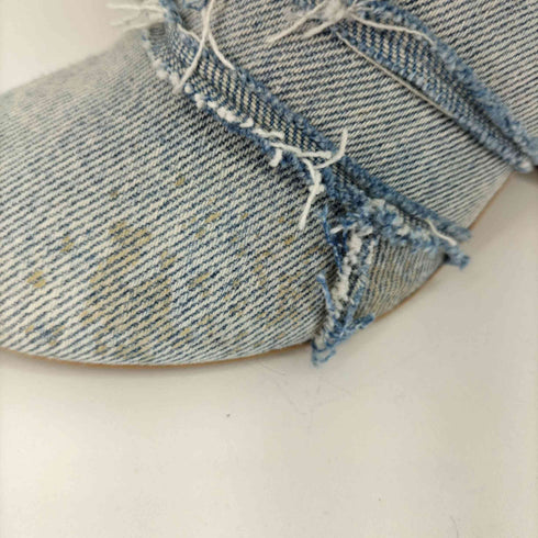 エムエムシックス メゾンマルジェラ MM6 Maison Margiela patchwork denim side zip chunky heel short boots レディース 35 2/1