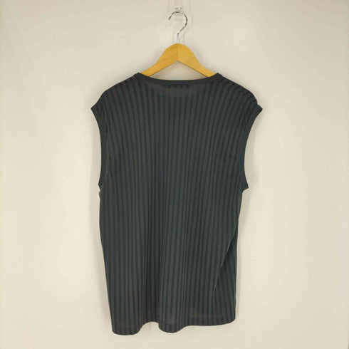 ジョンローレンスサリバン JOHN LAWRENCE SULLIVAN STRIPE JERSEY SLEEVELESS TOP ストライプジャージースリーブレストップス メンズ JPN:M