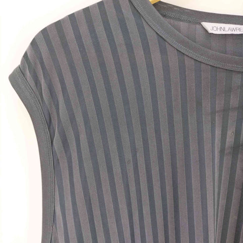 ジョンローレンスサリバン JOHN LAWRENCE SULLIVAN STRIPE JERSEY SLEEVELESS TOP ストライプジャージースリーブレストップス メンズ JPN:M