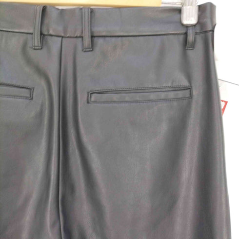 エマクローズ EMMA CLOTHES シンセティックレザー ワンタックセミワイドテーパードパンツ メンズ JPN:L
