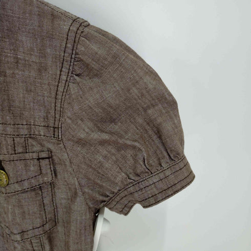 バーバリーブルーレーベル BURBERRY BLUE LABEL クロップド ショートシャツ レディース 36